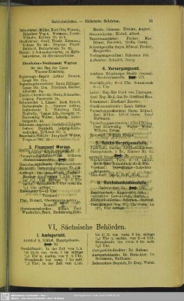 VI. Behördenverzeichnis : Sächsische Behörden