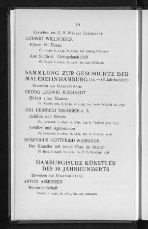 Sammlung zur Geschichte der Malerei in Hamburg