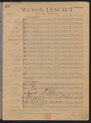 Manon Lescaut : Atto III : Intermezzo