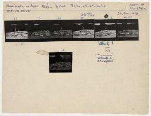 Modell: Stadtzentrum Berlin (Forum zwischen Rathaus- und Liebknechtstraße). Berlin, Mitte, Stadtzentrum, Rathausstraße (ehem. Königstraße)/Liebknechtstraße (ehem. Kaiser-Wilhelm-Straße, heute Karl-Liebknecht-Straße)