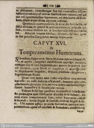Caput XVI. De Temperamento Humorum