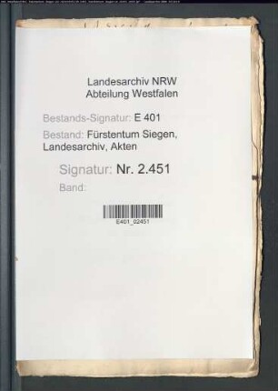 Verzeichnis aller verkauften herrschaftlichen Güter in der Grafschaft Nassau-Dillenburg