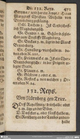 132. Reys. Von Nürnberg gen Trier