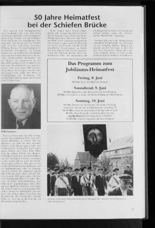 50 Jahre Heimatfest bei der Schiefen Brücke