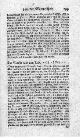 Der Mensch nach dem Tode.