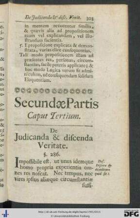 Cap. III. De Judicanda et discenda Veritate.