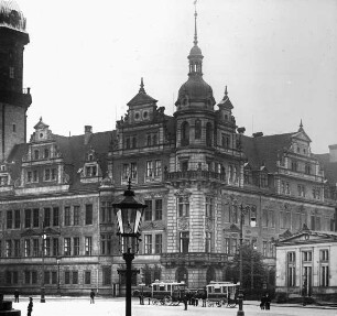 Dresden, ehem. Residenzschloss; Außenansicht der Nordwest-Ecke; Vogt, Caspar