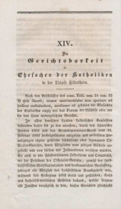 228-249 Die Gerichtsbarkeit in Ehesachen der Katholiken in der Diözese Hildesheim