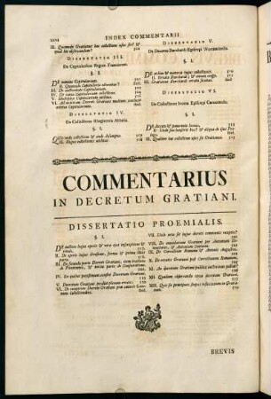 XXVI, Commentarius in Decretum Gratiani.