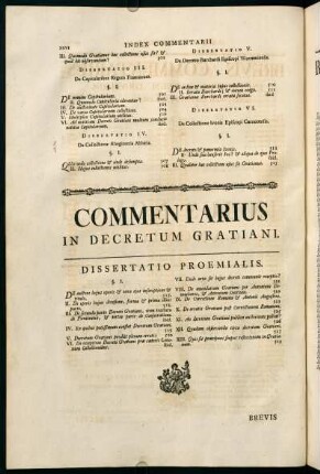 XXVI, Commentarius in Decretum Gratiani.