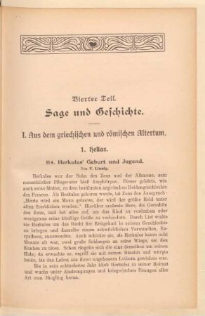 Vierter Teil. Sage und Geschichte