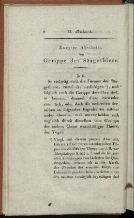 Zweyter Abschnitt. Vom Gerippe der Säugethiere