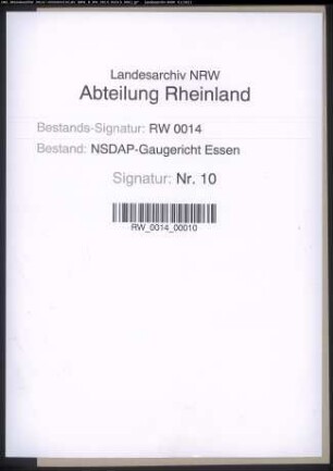 Zurückweisung der Beschwerde gegen den Pg. Johann DAAMS, geb. 27.12.1901, Expedient in Emmerich, gegen den Ausschluß aus der NSDAP wegen Zulassung einer Abtreibung an seiner Ehefrau.