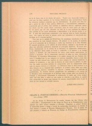 "Derecho Procesal Administrativo", por Felipe S. Portocarrero