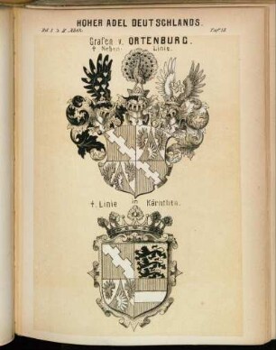 Taf. 58. Grafen v. Ortenburg. Nebenlinie. - Linie in Kärnthen.