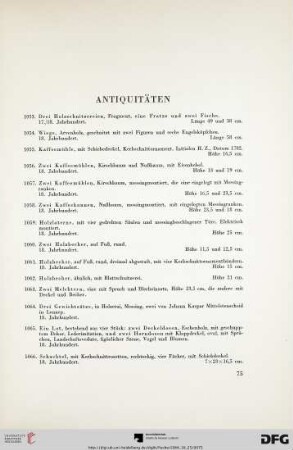 Antiquitäten (Nr. 1053-1282)