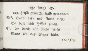 213. Frisch gewagt, halb gewonnen. - 250. Das seelige Ende.