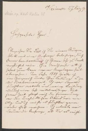 Brief an Franz Wüllner : 27.03.1892
