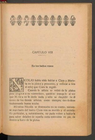 Capítulo VIII - En los baños rusos