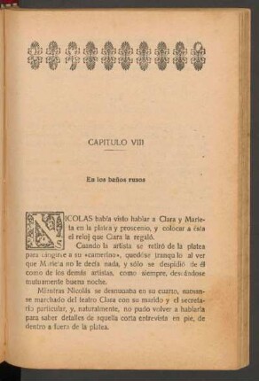 Capítulo VIII - En los baños rusos