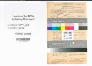 Entnazifizierung Walter Giebel , geb. 03.06.1903 (Polizeibeamter)