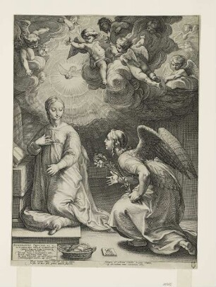 Verkündigung, Blatt 1 der Folge "Geburt und frühe Kindheit Christi"