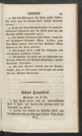 Achtes Hauptstück. Geschichte der Perser