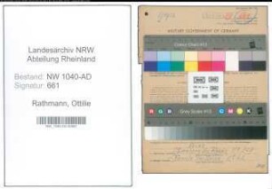 Entnazifizierung Ottilie Rathmann , geb. 31.03.1903 ()