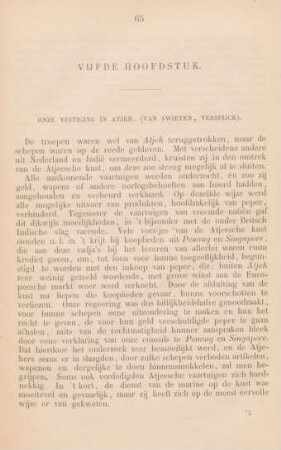 Vijfde hoofdstuk. Onze vestiging in Atjeh. (van Swieten, Verspijck)