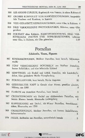 Porzellan (Nr. 961-989)