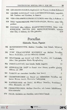 Porzellan (Nr. 961-989)