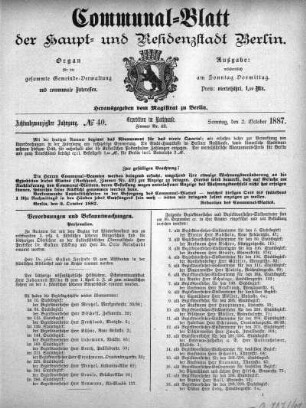 1887,40: No. 40, 2. Oktober 1887