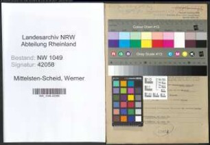Entnazifizierung Werner Mittelsten-Scheid , geb. 26.04.1904 (Fabrikant)