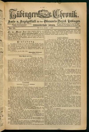 1. Juni (Nro. 125) - 5. Juni (Nro. 129)