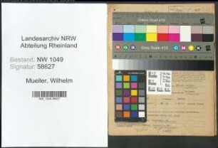 Entnazifizierung Wilhelm Mueller , geb. 11.06.1895 (Landwirt)