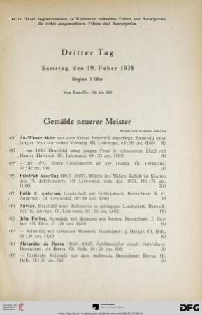 Gemälde neuerer Meister (Nr. 456-504)
