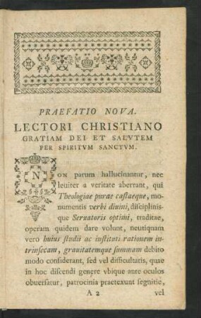 Praefatio Nova
