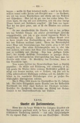 XXVII. Stoecker als Parlamentarier