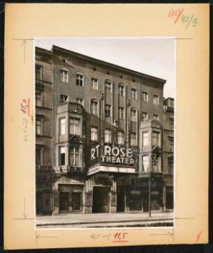 Rose Theater (auch: Ostend Theater, auch: Carl-Weiß-Theater), Berlin: Ansicht von Norden