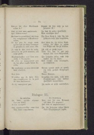 Dialogue XL. La collation. Die Bewirthung.