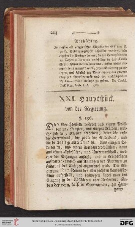 XXI. Hauptstück