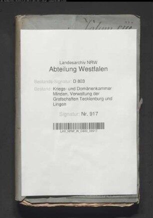 Die Beschwerden der Untertanen über Dienste und Dienstgelder in der Grafschaft Lingen