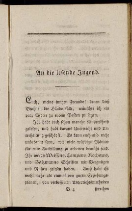 An die lesende Jugend