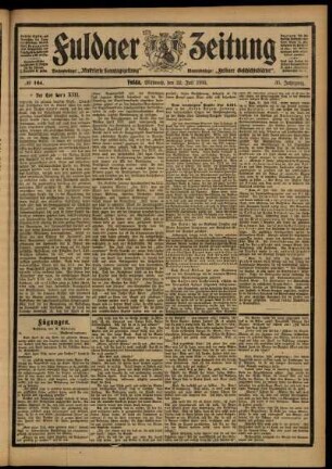 Ausgabe vom Mittwoch, den 22. Juli 1903.