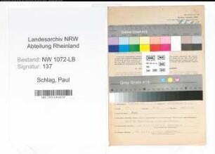 Entnazifizierung Paul Schlag , geb. 07.10.1898 (Baufuehrer)
