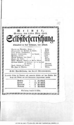 Selbstbeherrschung