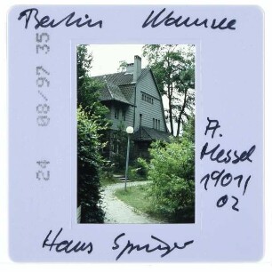 Berlin, Haus Springer,Berlin, Am großen Wannsee