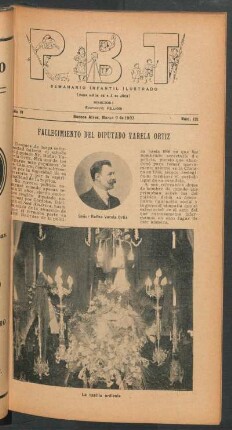Fallecimiento del diputado Varela Ortiz