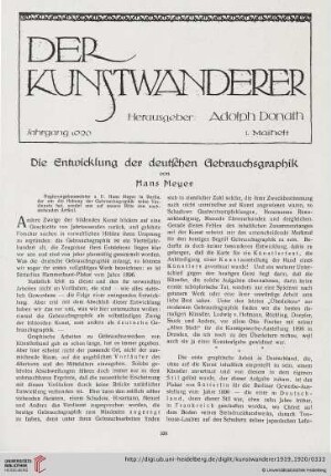 1: Die Entwicklung der deutschen Gebrauchsgraphik