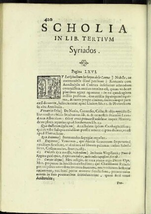 Scholia In Lib. Tertium Syriados